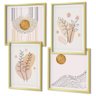 Wanddeko-set Minimalistische Pflanzenzeichnungen