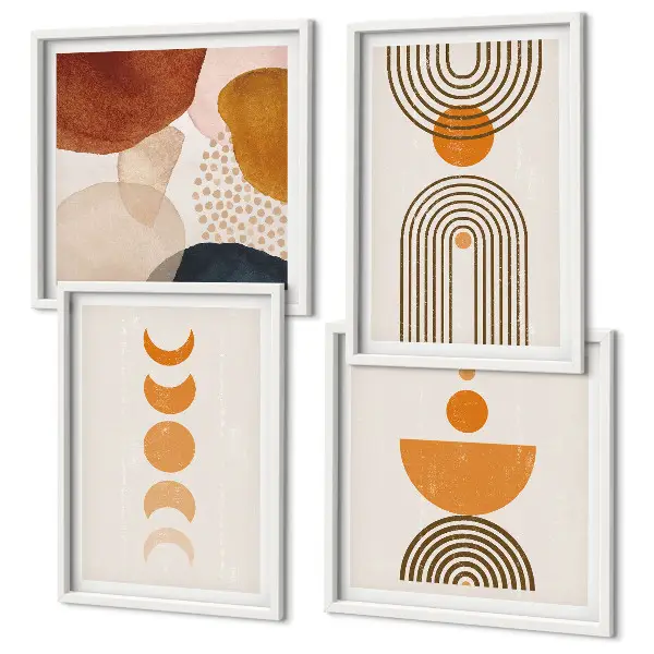 Polyptychon mit Rahmen boho-minimalistische Dekoration
