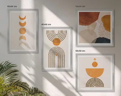 Polyptychon mit Rahmen boho-minimalistische Dekoration