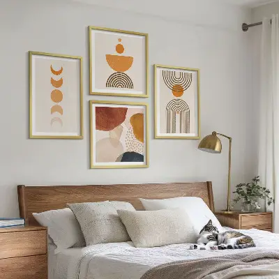 Polyptychon mit Rahmen boho-minimalistische Dekoration