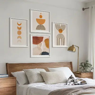 Polyptychon mit Rahmen boho-minimalistische Dekoration