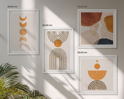 Polyptychon mit rahmen Boho-minimalistische Dekorationen