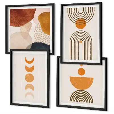 Polyptychon mit Rahmen boho-minimalistische Dekoration
