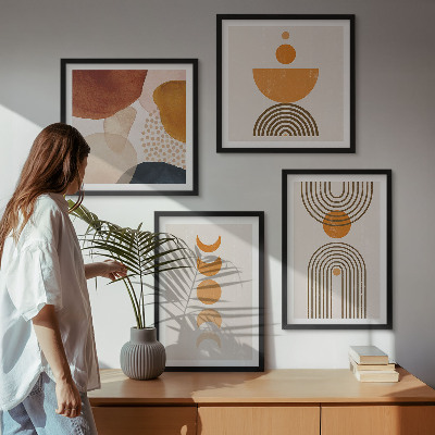 Polyptychon mit rahmen Boho-minimalistische Dekorationen