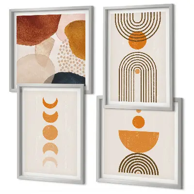Polyptychon mit Rahmen boho-minimalistische Dekoration