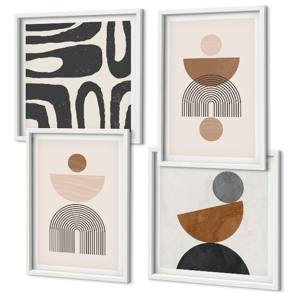 Wanddeko-set Abstraktes Boho-Design