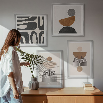 Wanddeko-set Abstraktes Boho-Design