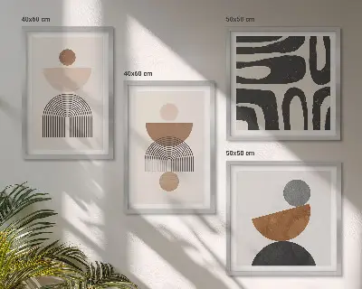 Wanddeko-Set im abstrakten Boho-Design