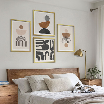 Wanddeko-set Abstraktes Boho-Design