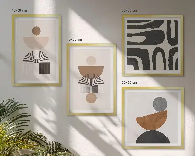 Wanddeko-Set im abstrakten Boho-Design
