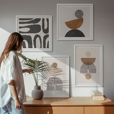 Wanddeko-set Abstraktes Boho-Design