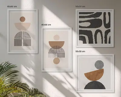 Wanddeko-Set im abstrakten Boho-Design