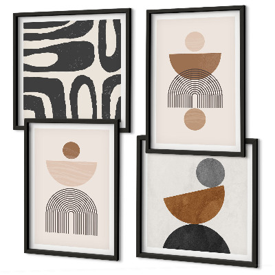 Wanddeko-set Abstraktes Boho-Design