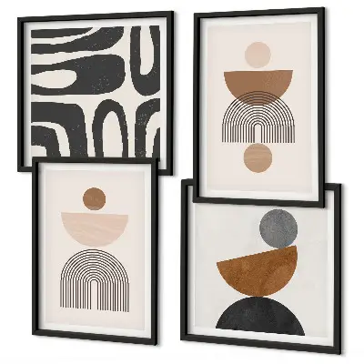 Wanddeko-Set im abstrakten Boho-Design
