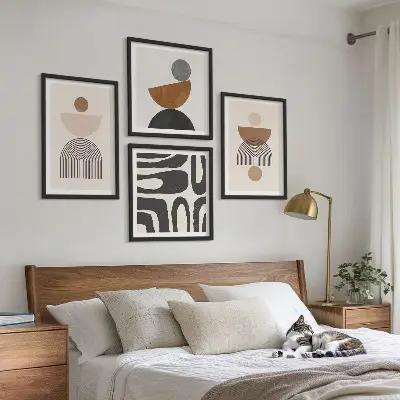 Wanddeko-Set im abstrakten Boho-Design