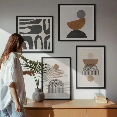 Wanddeko-Set im abstrakten Boho-Design