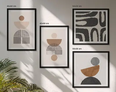 Wanddeko-Set im abstrakten Boho-Design