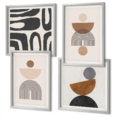 Wanddeko-set Abstraktes Boho-Design