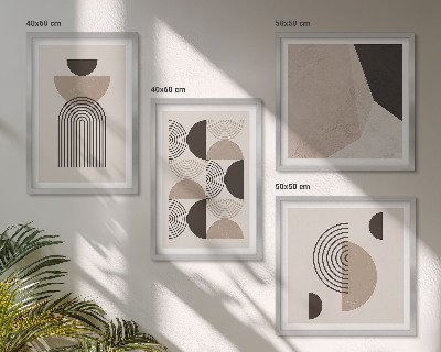 Polyptychon mit rahmen Abstrakte geometrische Muster