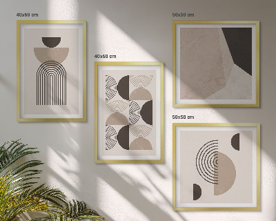 Polyptychon mit rahmen Abstrakte geometrische Muster