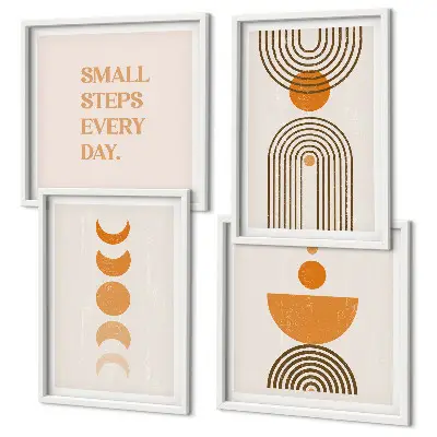 Wanddeko-Set mit minimalistischen Bohomustern