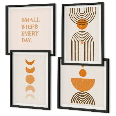 Wanddeko-Set mit minimalistischen Bohomustern