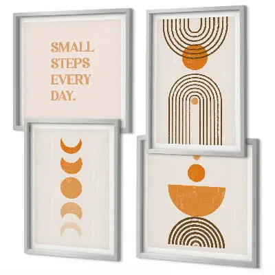 Wanddeko-Set mit minimalistischen Bohomustern