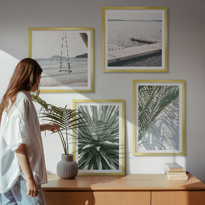 Wanddeko-set Hängebrücke aus Palmenblättern
