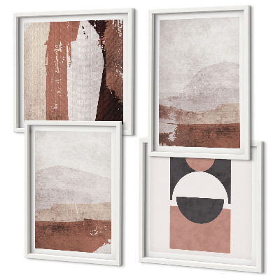 Wanddeko-set Abstrakte braune Muster