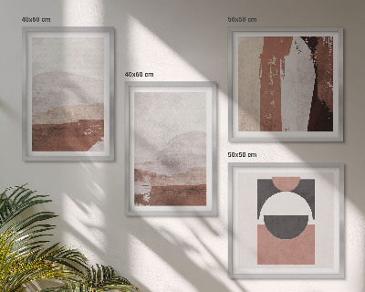Wanddeko-set Abstrakte braune Muster