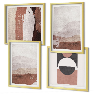 Wanddeko-set Abstrakte braune Muster