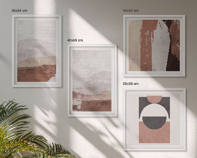 Wanddeko-set Abstrakte braune Muster