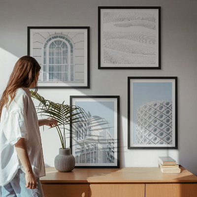Wanddeko-set Moderne Architekturgeometrie
