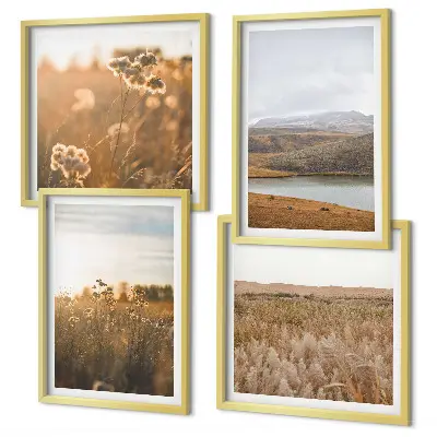 Wanddeko-Set mit Motiven von Landschaften, Wiesen, Bergen und Seen