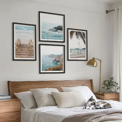 Wanddeko-Set mit Treppen-, Strand- und Meerblick-Motiv sowie Schaukel
