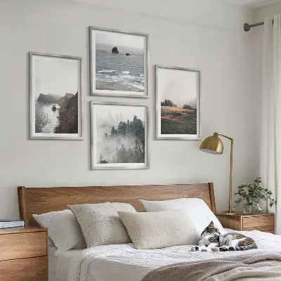 Wanddeko-Set mit Motiven von Bergen und dem Meer