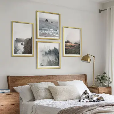 Wanddeko-Set mit Motiven von Bergen und dem Meer