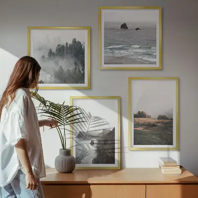 Wanddeko-Set mit Motiven von Bergen und dem Meer
