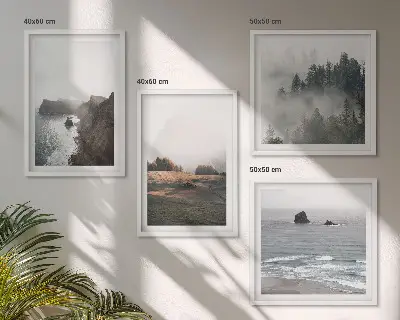 Wanddeko-Set mit Motiven von Bergen und dem Meer