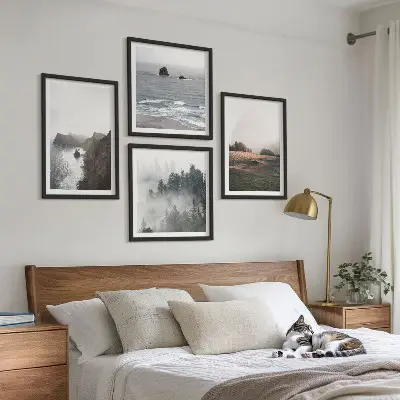 Wanddeko-Set mit Motiven von Bergen und dem Meer