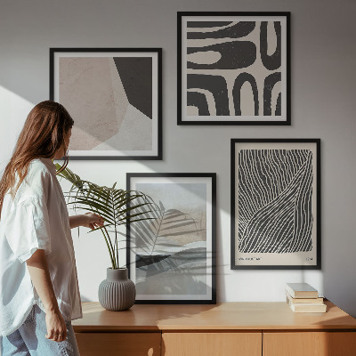 Polyptychon mit rahmen Abstrakte Boho-Dekorationsmuster