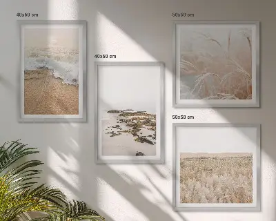 Wanddeko-Set mit Motiv Strandwellen, Steine und Sommer