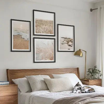 Wanddeko-Set mit Motiv Strandwellen, Steine und Sommer