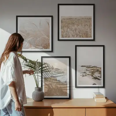Wanddeko-Set mit Motiv Strandwellen, Steine und Sommer