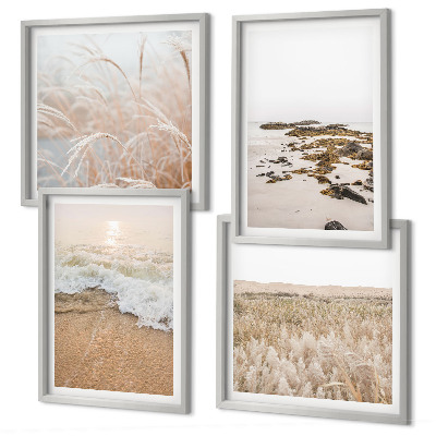 Wanddeko-set Strandwellen, Steine, Sommer