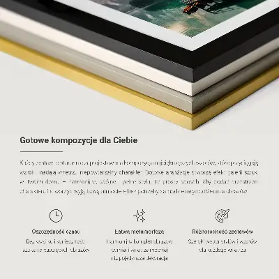 Wanddeko-Set Berglandschaft mit Nebel und Hirsch