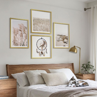 Polyptychon mit rahmen Wiesen, Strand, Boho-Stil
