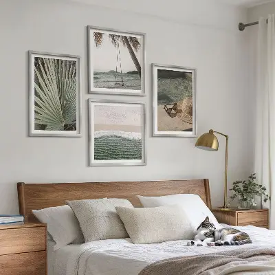 Wanddeko-Set im Design Strandschaukel Blätterurlaub