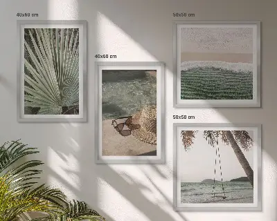Wanddeko-Set im Design Strandschaukel Blätterurlaub