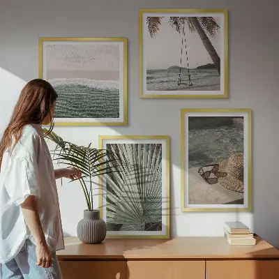 Wanddeko-Set im Design Strandschaukel Blätterurlaub